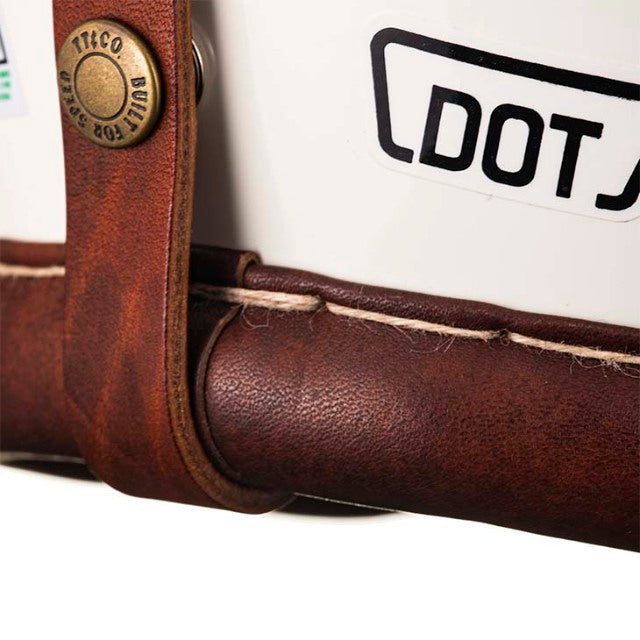 DOT SUPER MAGNUM VINTAGE LEATHER TRIM BROWN LEATHER IVORY