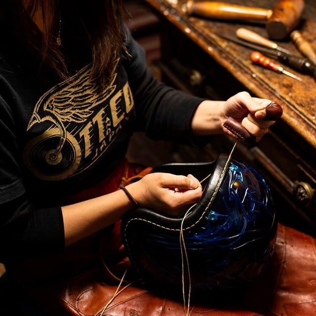 SUPER MAGNUM XXL 皮革边缘射击棕色皮革象牙色