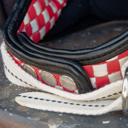 DOT SUPER MAGNUM DOUBLE STRAP RED CHECKER IVORY