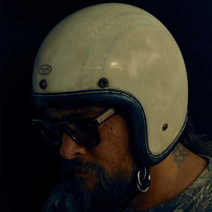 点超级马格努扭曲真皮装饰黑色皮革银色金属