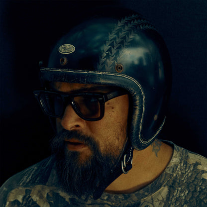 点超级马格努扭曲真皮装饰黑色皮革银色金属