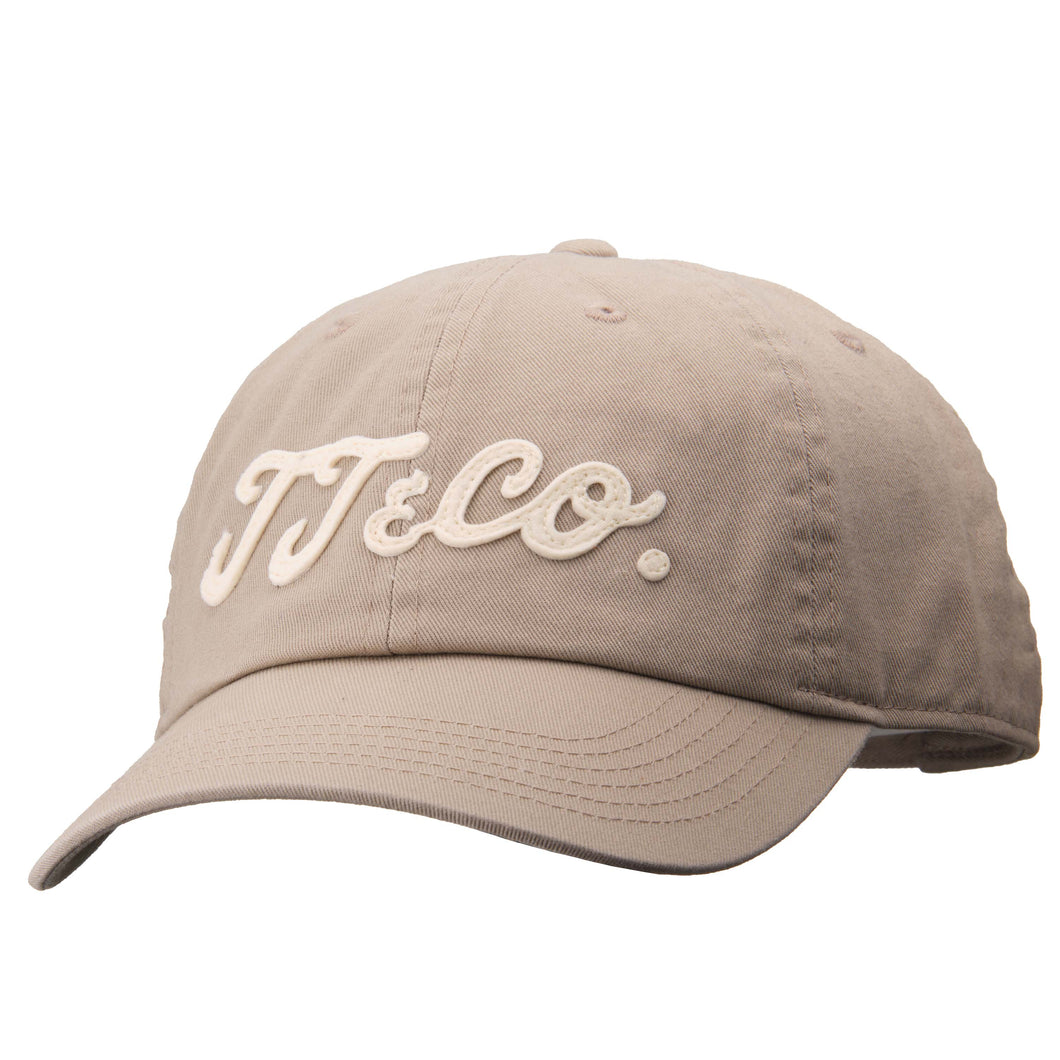 TT&CO. CAP BEIGE WHITE LOGO