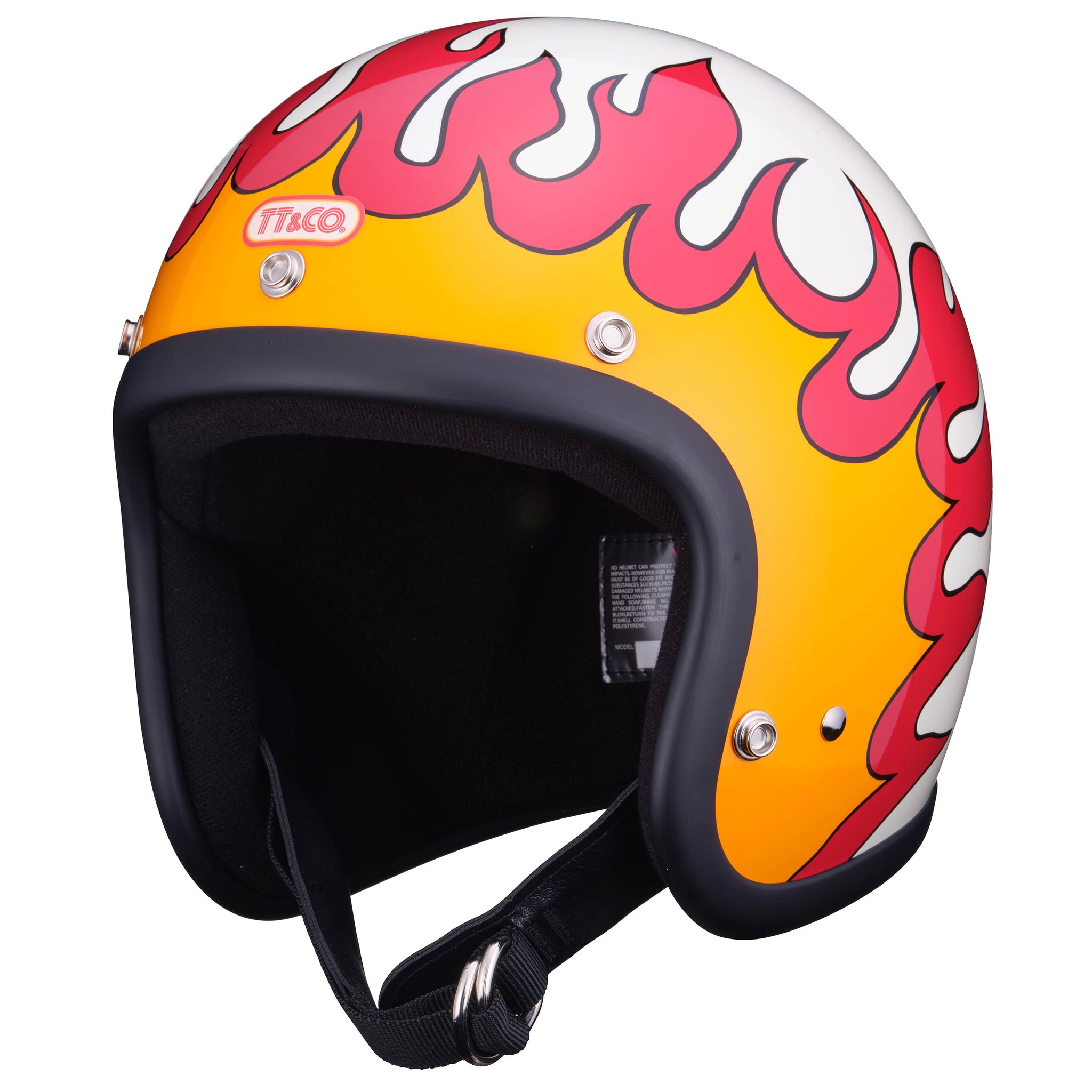 TT&CO. SUPER MAGNUM XXL VD-FIRE IVORY 3/4 OPEN FACE MOTORCYCLE 