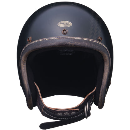 点超级马格努扭曲真皮装饰黑色皮革银色金属