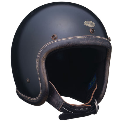 点超级马格努扭曲真皮装饰黑色皮革银色金属