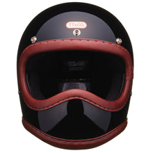 Load image into Gallery viewer, DOT TOECUTTER GENUINE LEATHER TRIM BROWN LEATHER BLACK
