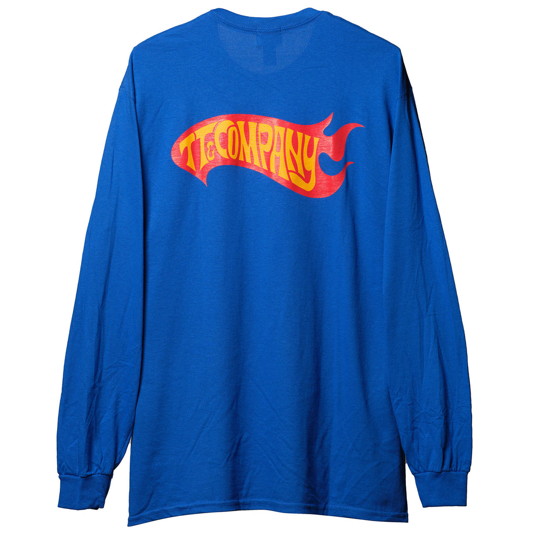 FIRE L/S T-SHIRT ROYAL BLUE