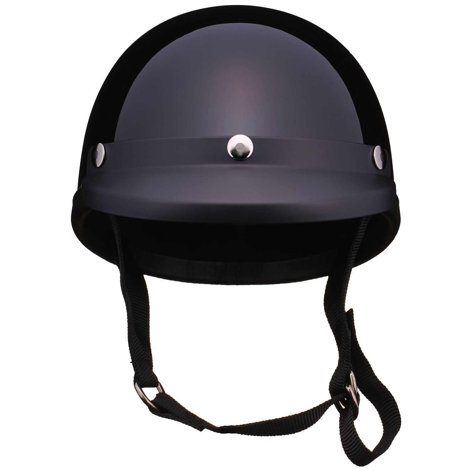 TT&CO. EAGLE ROAD BLACK WITH MINI VISOR MATT BLACK HALF HELMET 