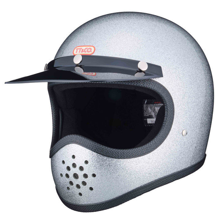 TT&CO. TOECUTTER SG/DOT GINGIRA 70's CUSTOM1 SILVER SMALL FULL FACE ...