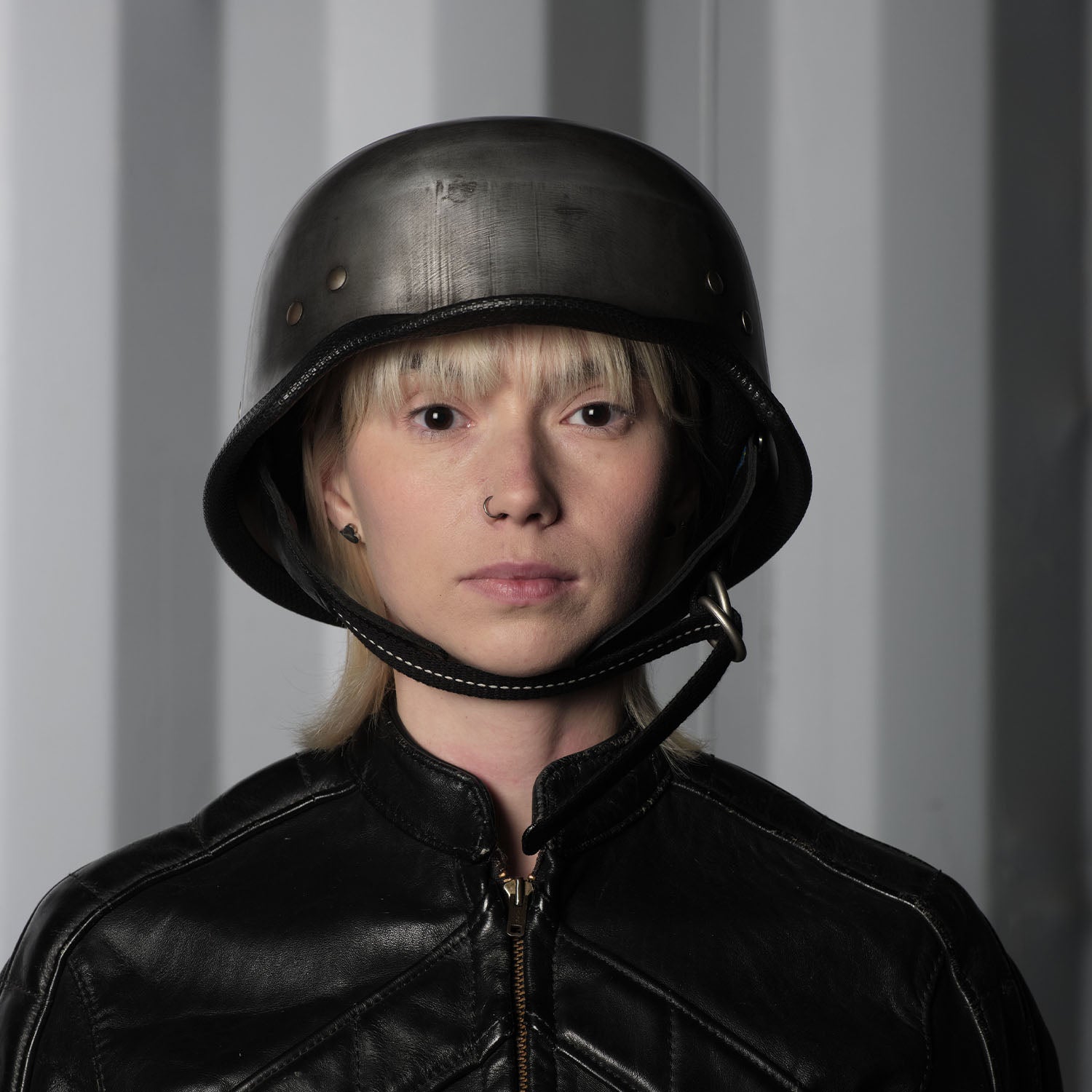 CHOPPER HELMET GERMAN ALUMINUM RUSTY CHOPPER HELMET GERMAN ALUMINUM RUSTY