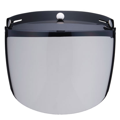 VISOR BLACK WITH FLIP UP SHIELD LIGHT SMOKE