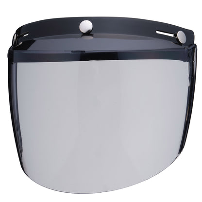 VISOR BLACK WITH FLIP UP SHIELD LIGHT SMOKE