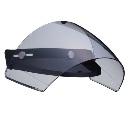 VISOR BLACK WITH FLIP UP SHIELD LIGHT SMOKE