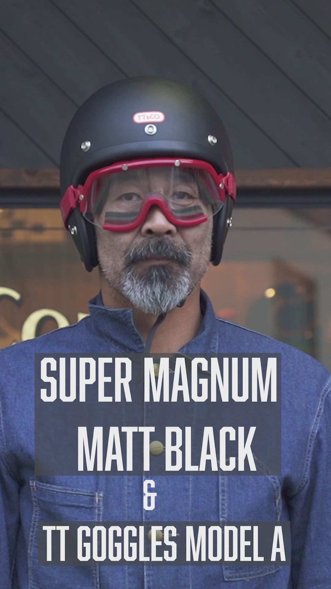 【超お得】SUPER MAGNUM MATT BLACK TTANDCO. SUPER MAGNUM STANDARD MATT BLACK 3/4 OPEN FACE MOTORCYCLE HELMET