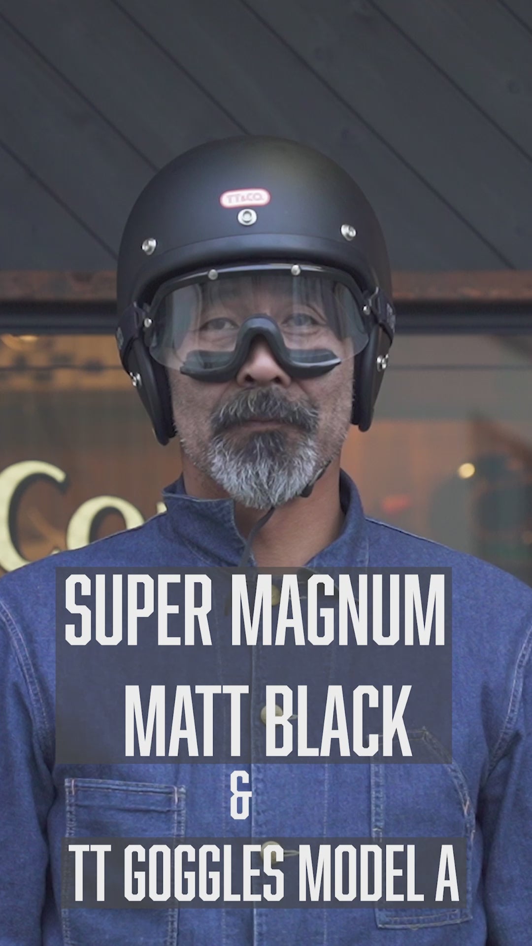 TT&CO. SUPER MAGNUM 70's LINE VINTAGE BLUE 3/4 OPEN FACE