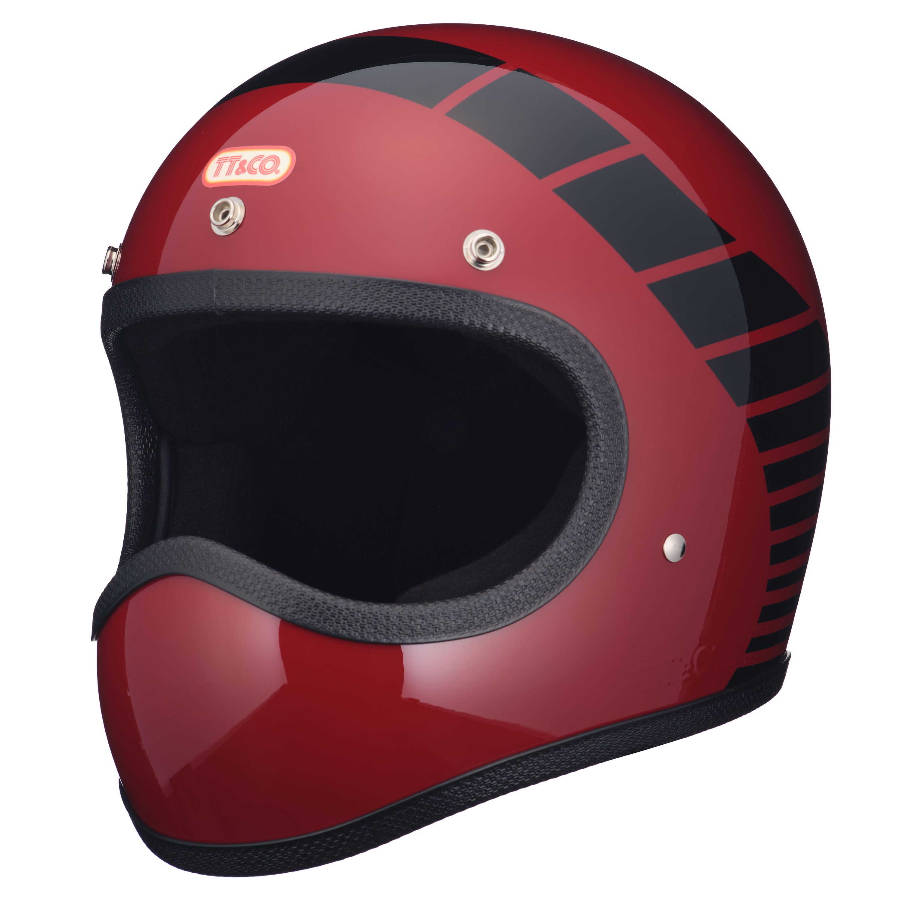 TT&CO. TOECUTTER SG/DOT STANDARD BLACK SMALL FULL FACE MOTORCYCLE