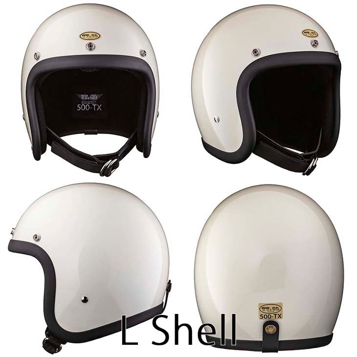 TT&CO. NEW MODEL 500-TX STANDARD IVORY 3/4 OPEN FACE MOTORCYCLE HELMET  NOVELTY – TT AND CO GLOBAL