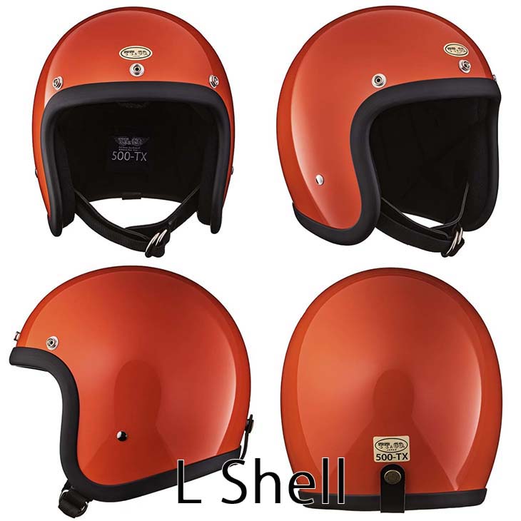 TT&CO. NEW MODEL 500-TX STANDARD ORANGE 3/4 OPEN FACE MOTORCYCLE HELMET  NOVELTY – TT AND CO GLOBAL