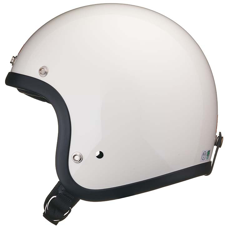 TT&CO. SUPER MAGNUM STANDARD IVORY 3/4 OPEN FACE MOTORCYCLE HELMET 