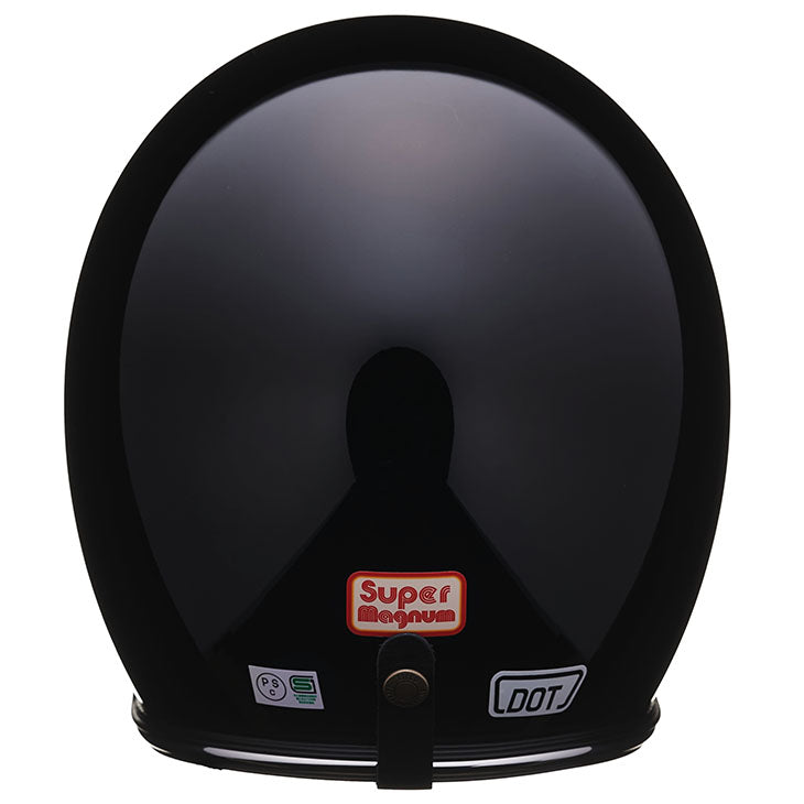 TT&CO. SUPER MAGNUM CHROME TRIM BLACK 3/4 OPEN FACE MOTORCYCLE 