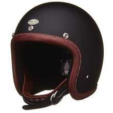 Load image into Gallery viewer, DOT SUPER MAGNUM GENUINE LEATHER TRIM BROWN LEATHER MATTBLACK
