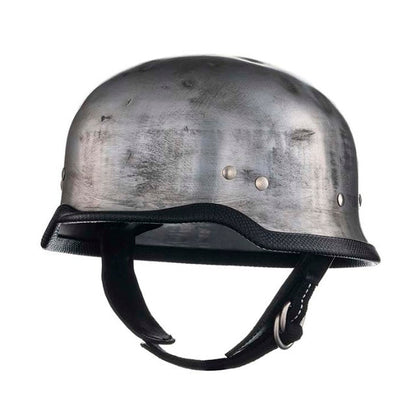 TT&CO. CHOPPER HELMET GERMAN ALUMINUM RUSTY MOTORCYCLE HELMET NOVELTY