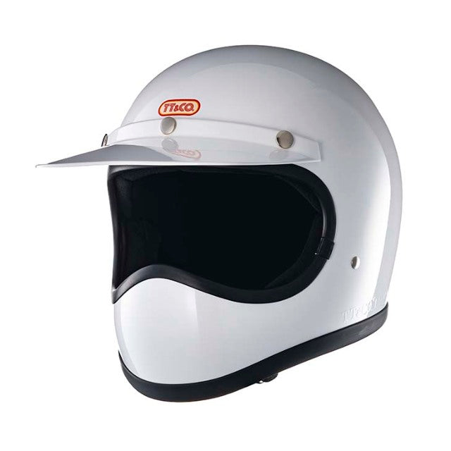 TT&CO. TOECUTTER SG/DOT STANDARD WHITE SMALL FULL FACE MOTORCYCLE ...