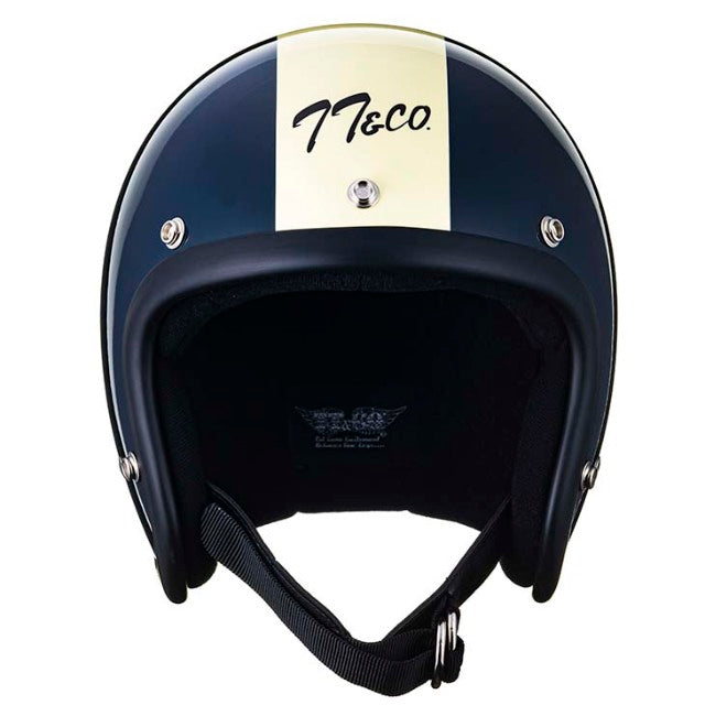 TT&CO. SUPER MAGNUM MAGNUM RACER NAVY 3/4 OPEN FACE MOTORCYCLE HELMET ...